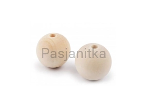 Drewniane koraliki 40 mm naturalne