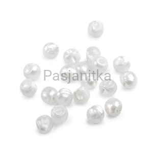 Guzik perełka 10 mm biały / 10 szt