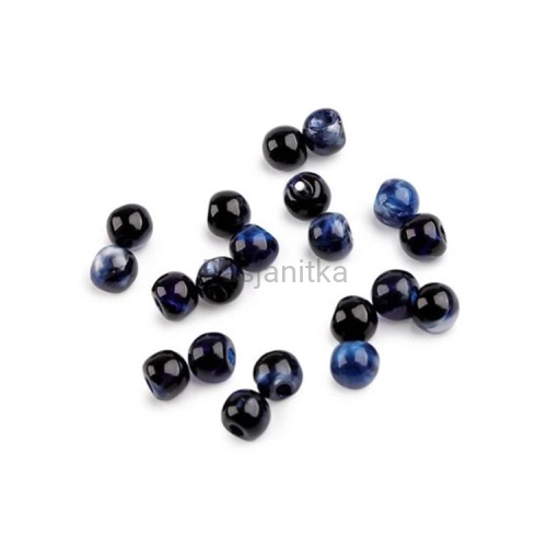 Guzik perełka 10 mm granat / 10 szt