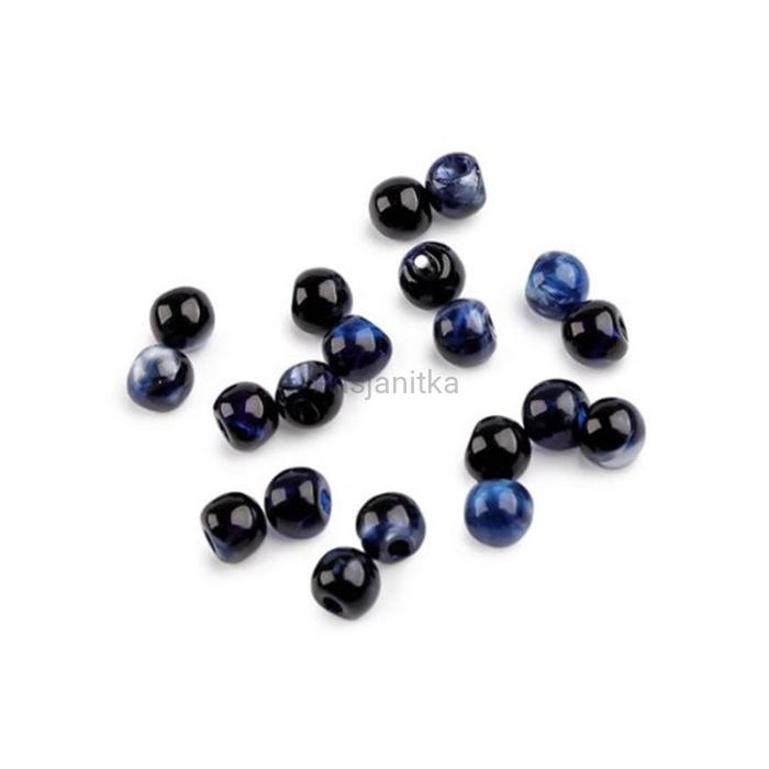 Guzik perełka 10 mm granat / 10 szt