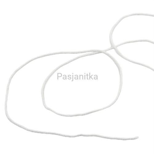 Guma okrągła biała 2 mm / 5 metrów