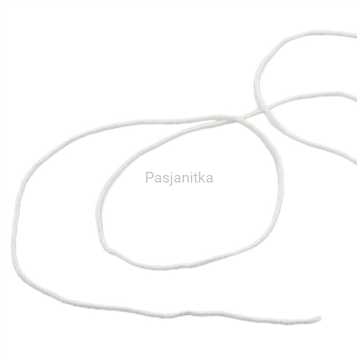 Guma okrągła biała 2 mm / 5 metrów