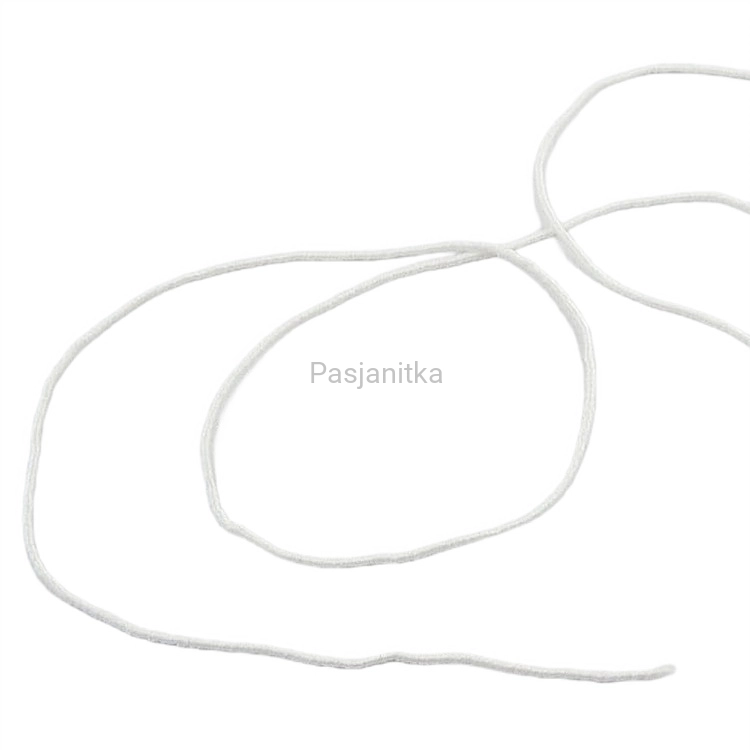 Guma okrągła biała 2 mm / 5 metrów