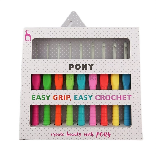 Zestaw Szydełek Pony Easy Grip od 2 mm do 6 mm