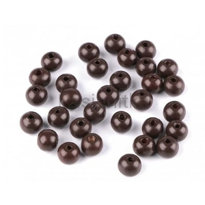 Drewniane koraliki 10 mm / butelkowa zieleń 20 g