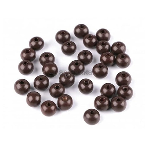 Drewniane koraliki 10 mm / brąz 20 g