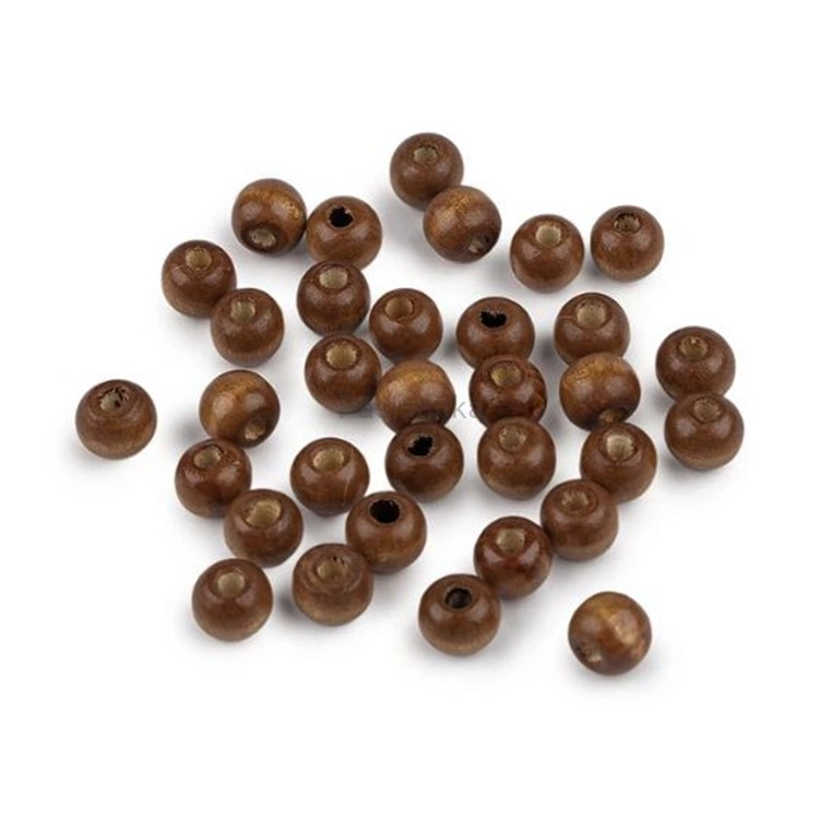 Drewniane koraliki 10 mm / jasny brąz 20 g