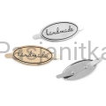 Metka metalowa "Handmade" 19 x 40 mm / złoty