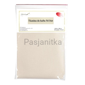 Kanwa / Tkanina do Haftu 14 ct / 100 x 140 cm / naturalny