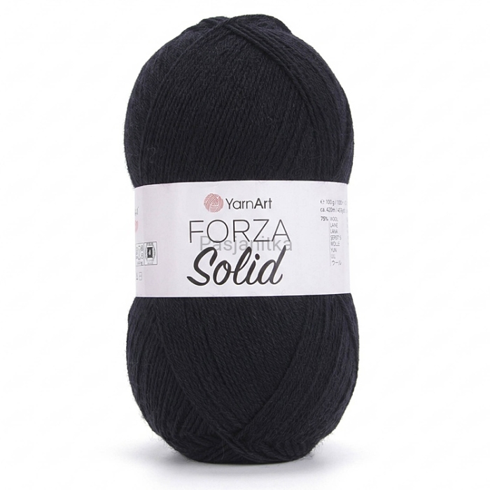 Włóczka Forza Solid / 4621 / czarny