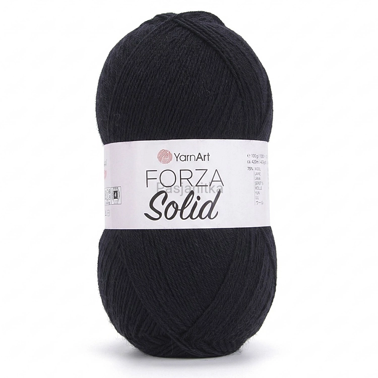 Włóczka Forza Solid / 4621 / czarny