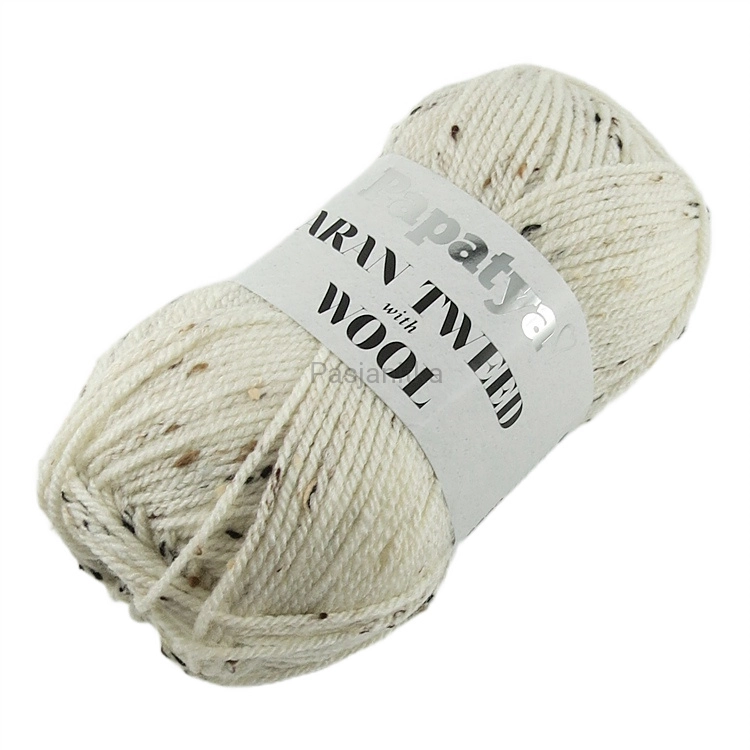 Włóczka Aran Wool Twed Papatya / 1400 kość słoniowa