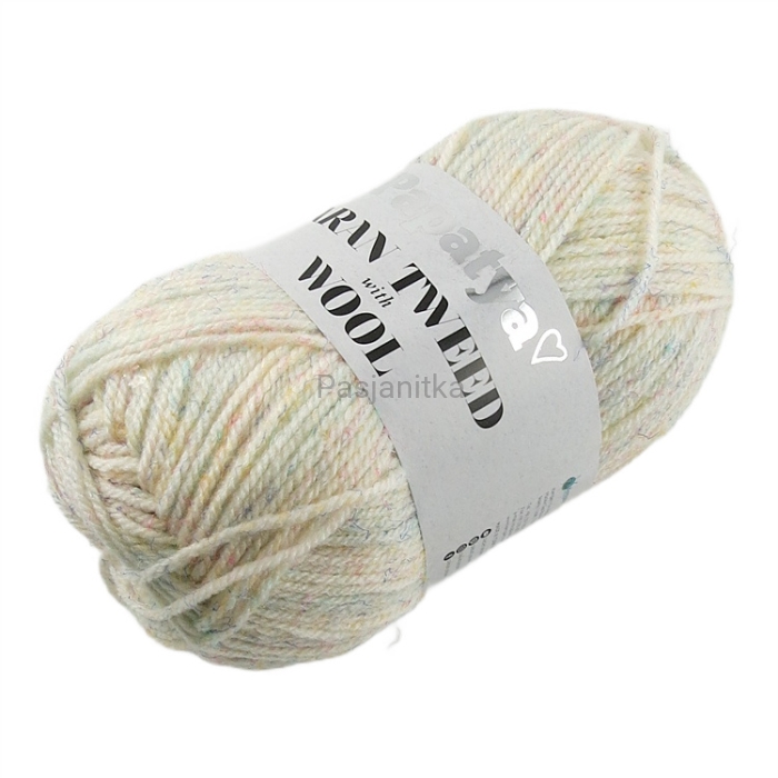 Włóczka Aran Wool Twed Papatya / 1600 ecru