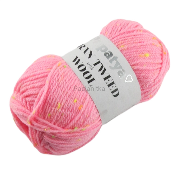 Włóczka Aran Wool Twed Papatya / 4020 jasny róż