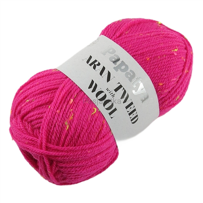Włóczka Aran Wool Twed Papatya / 4060 różowy