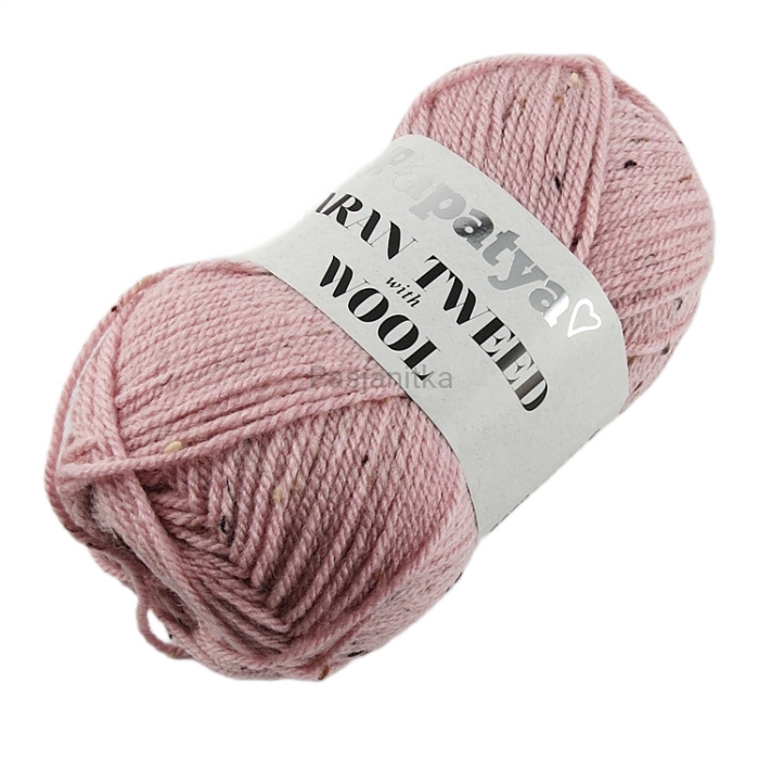 Włóczka Aran Wool Twed Papatya / 4120 pudrowy róż