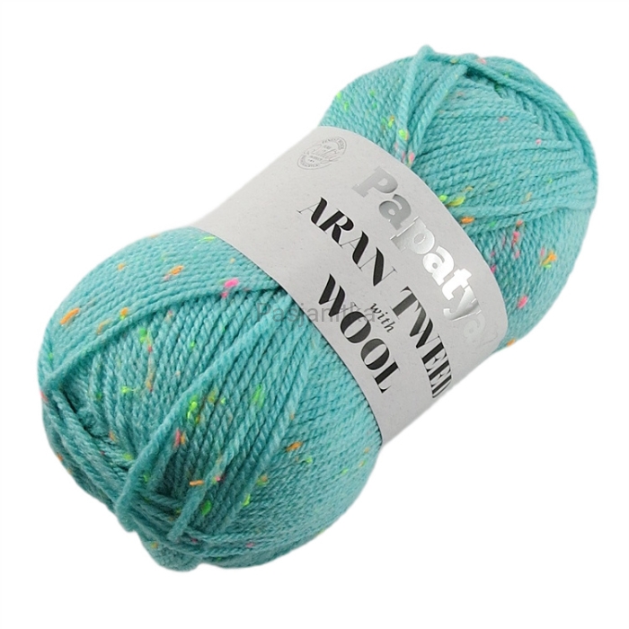 Włóczka Aran Wool Twed Papatya / 5625 jasny turkus