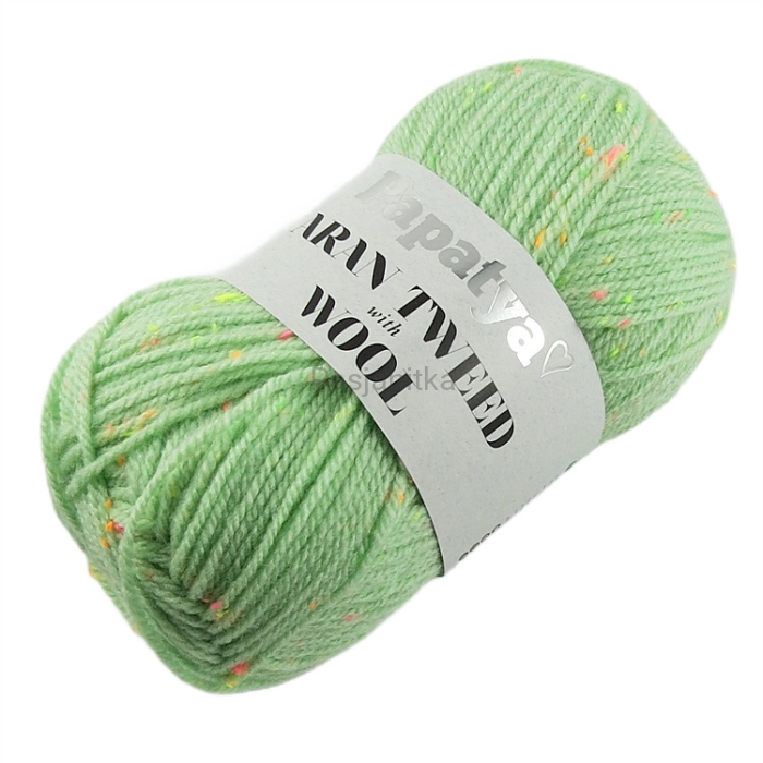Włóczka Aran Wool Twed Papatya / 6530 mięta
