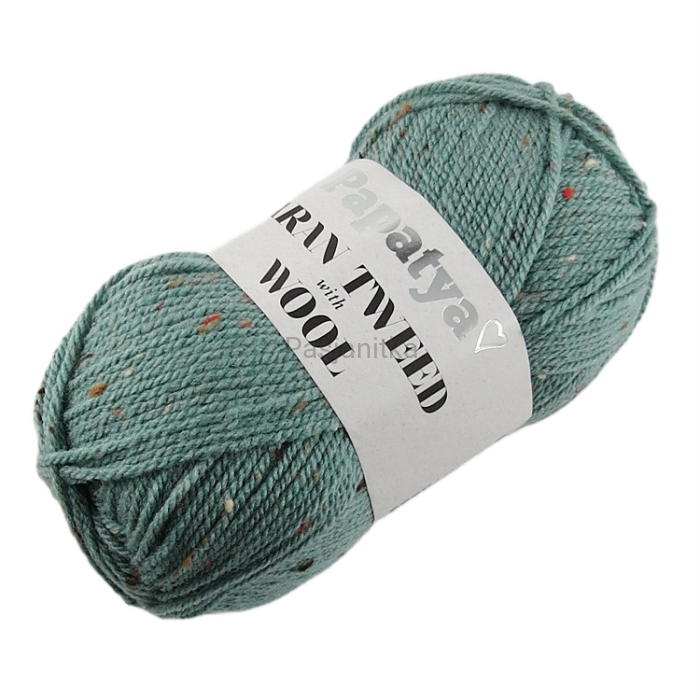 Włóczka Aran Wool Twed Papatya / 6630 szałwia
