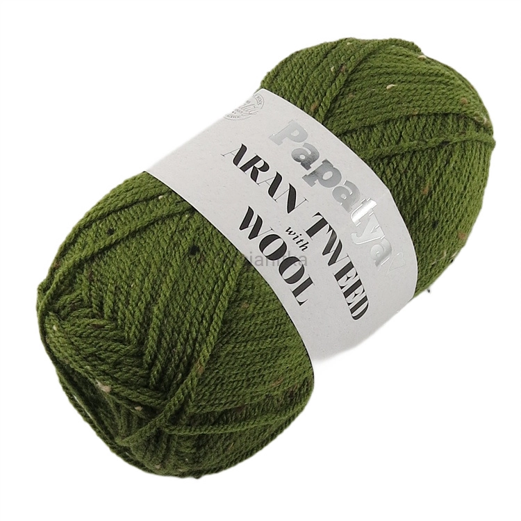 Włóczka Aran Wool Twed Papatya / 6970 khaki