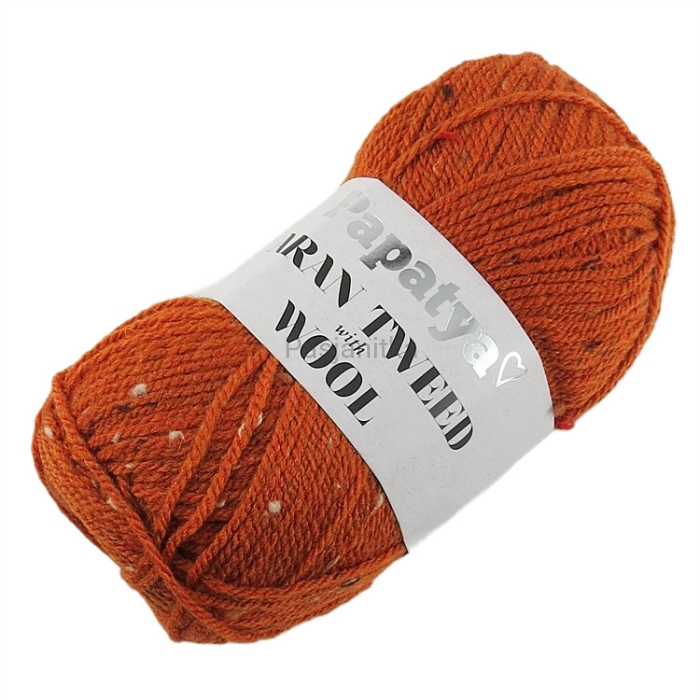 Włóczka Aran Wool Twed Papatya / 8960 rdza