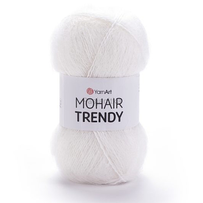 Włóczka Mohair Trendy 101 / biały