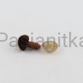 Nos trójkąt aksamitek 11 x 14 mm brązowy