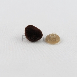 Nos trójkąt aksamitek 11 x 14 mm brązowy