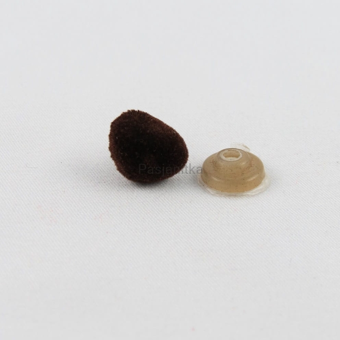 Nos trójkąt aksamitek 11 x 14 mm brązowy