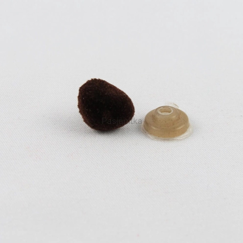 Nos trójkąt aksamitek 11 x 14 mm brązowy
