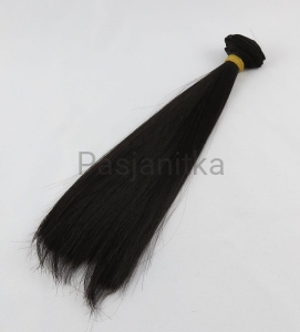 Włosy do lalek 22 cm proste / czarne